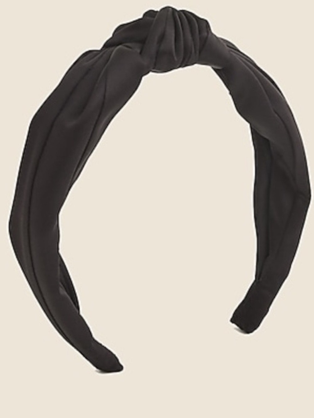 NWT J. Crew Black Knotted Satin Headband